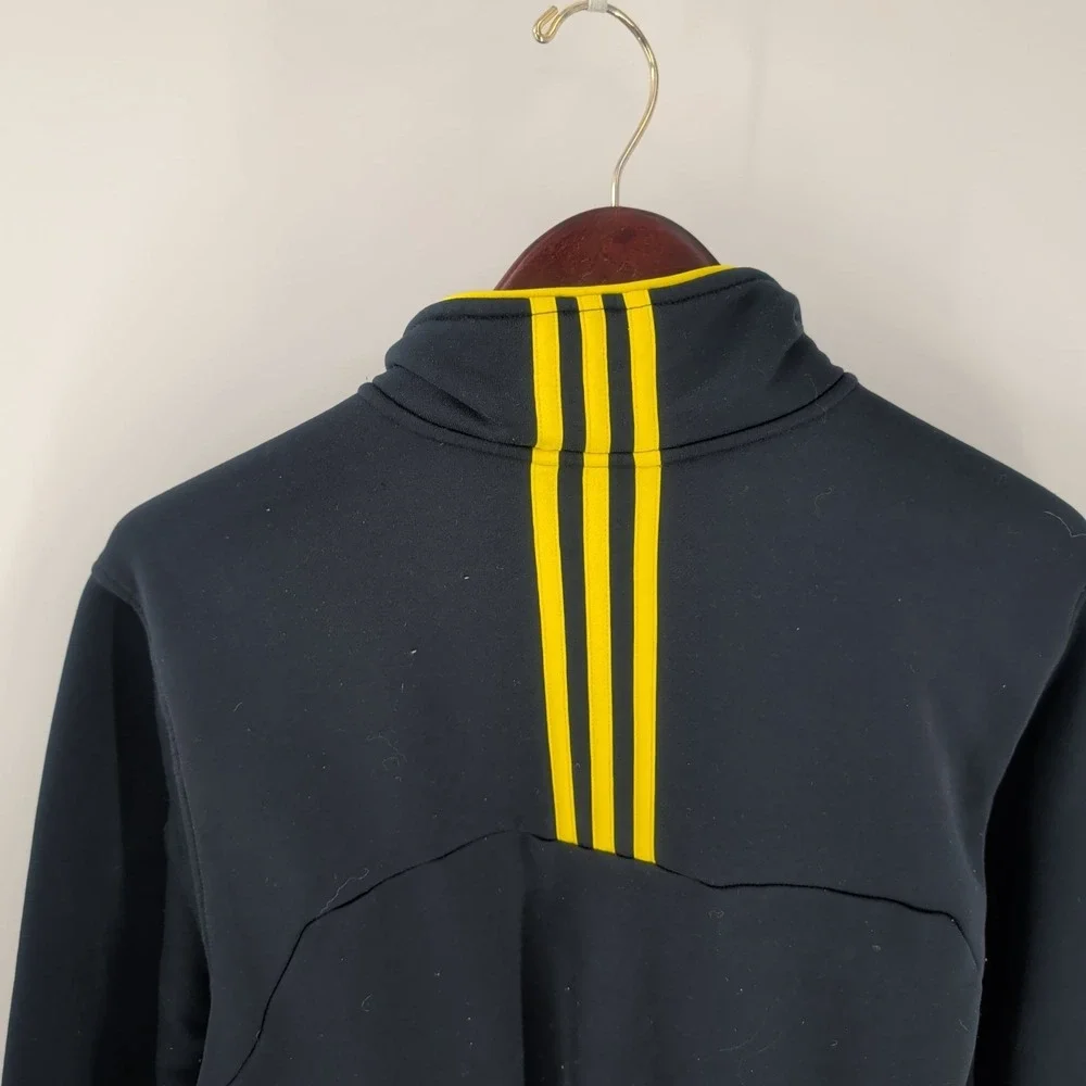 Adidas Quarter Zip Stand Collared Outdoor Pullover Sweatshirt Navy Blue‎ Size M